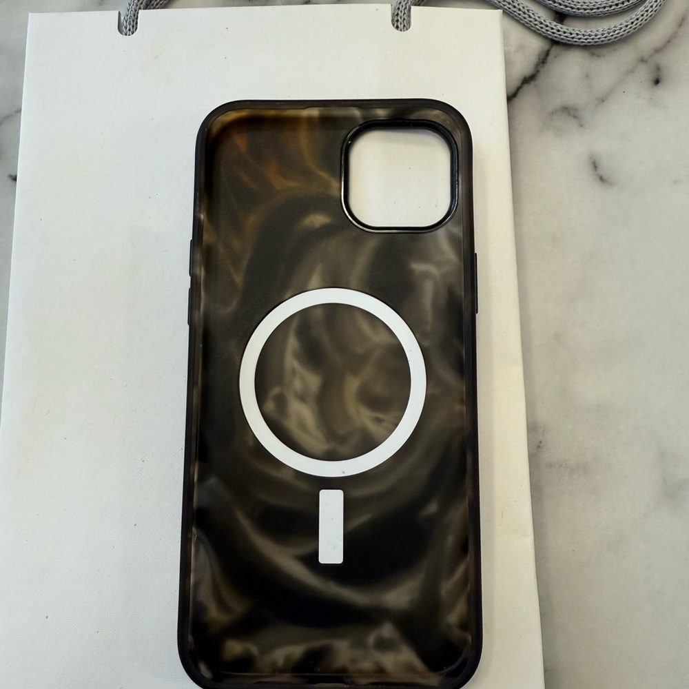 Stylish Black Phone Case with Unique Design